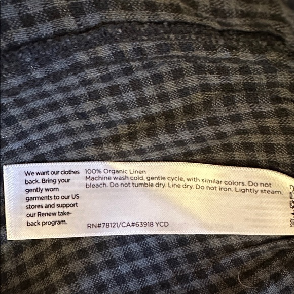 NWT Eileen Fisher Cropped Lantern Pant. Black/gray checks. Size M - Picture 6 of 6